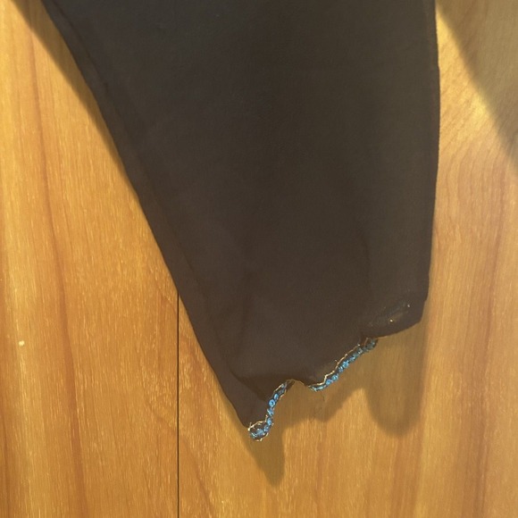 Phool Blouse Womens Medium Black Sheer Colorful Embroidery Boho Fairy Ethereal - Picture 5 of 9